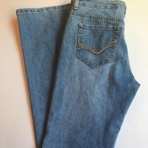 US POLO ASSN women’s blue denim boot cut jean sz 9/10